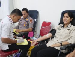 Peringati HUT Humas Polri ke -73, Polres Pelalawan Gelar Aksi Donor Darah