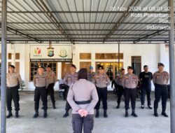 Jelang Pilkada 2024, Personel Subsatgas PAM Kantor Bawaslu Riau Ikuti Apel Pagi 