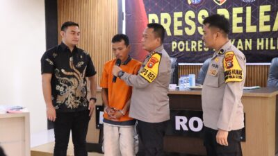 Press Release Ungkap Kasus Karhutla, Kapolres Rohil : Jangan Coba coba Bakar Lahan