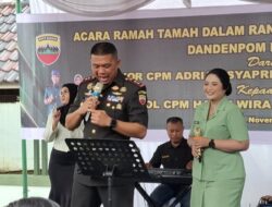 Keluarga Besar Denpom 1/5 Medan Sambut Antusias Kepemimpinan Letkol CPM Hanri Wira Kusuma dan Ketua Persit KCK Dr. Fransisca Dian