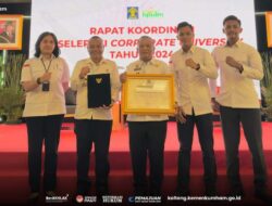Berkomitmen Dalam Meningkatkan Kualitas SDM, Kemenkumham Kalteng Terima Penghargaan di Rakor Nasional Corporate University 2024