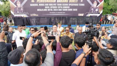 Jelang Nataru, Polda Riau Musnahkan 80,7 Kg Sabu, 5.889 Pil Happy Five, 424,5 Pil Ekstasi, Ribuan Botol Miras dan 1.223 Knalpot Brong
