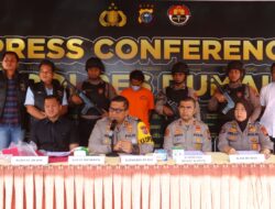 Polres Dumai Gelar Press Release Tindak Pidana Pembunuhan Berencana di Jalan Agenda