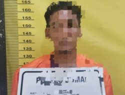 Amankan Barang Bukti, Polsek Sungai Sembilan Amnakan Seorang Pekerja Kebun Sawit