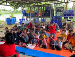 Relawan PRABOWO Setya Kita Pancasila Bersama Korem 051/WKT Gelar Pendidikan Pancasila dan Astacita Kepada Anak-Anak Petani di Sukatani Cikarang