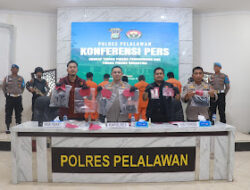Temuan Bong di TK Pembina Langgam, Polres Pelalawan Amankan Pelaku dan Barang Bukti