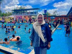 Libur Lebaran Wahana Kolam Renang Annisa Jaya Cibetok Diserbu Ribuan Pengunjung