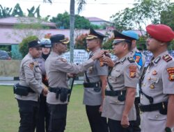 AKBP Mihardi Mirwan SIK SH MH Pimpin Sertijab Kasat Reskrim Polres Kampar, Kasat Lantas, Kapolsek Siak Hulu dan Kapolsek Tambang