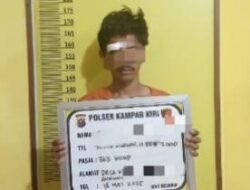 Polsek Kampar Kiri Amankan Pencuri Kotak Infaq Masjid, Cegah Amuk Massa