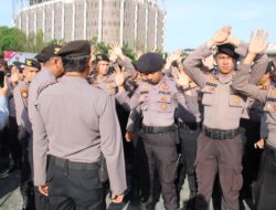 Apel Kesiapan Pengamanan Aksi Unjuk Rasa AMMP Digelar di Kantor Gubernur Riau