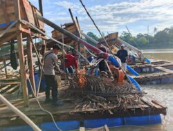 Polsek Cerenti Tindak Tegas Tambang Ilegal di Desa Pulau Bayur