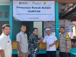 Dukung Ketahanan Pangan, Bhabinkamtibmas Nanggung Hadiri Peresmian Rumah Belajar Garitan