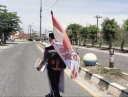 Protes Kriminalisasi Oknum Kompol DK, Mahmudin Aksi Jalan Kaki Tanjungbalai – Mabes Polri