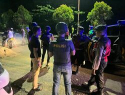 Ciptakan Situasi Aman dan Kondusif di Teluk Kuantan, Tim RAGA Polres Kuansing Gelar Patroli Malam