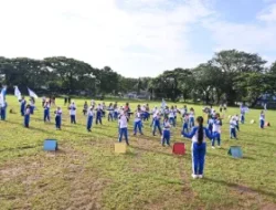 Car Free Day Lanud Sultan Hasanuddin Dimeriahkan Penampilan Drum Band SD Angkasa 1 Mandai