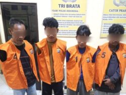 Polsek Sungai Apit Bongkar Jaringan Peredaran Sabu, 4 Pelaku Ditangkap dan 1 DPO