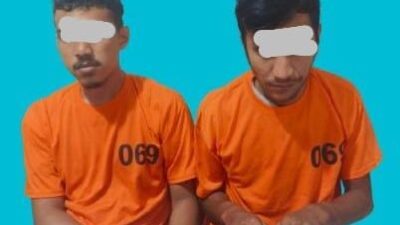Satresnarkoba Polres Pelalawan Ringkus 2 Residivis Narkoba Diringkus di KM 55