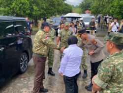 Kapolres Siak Sambut Kedatangan Menhan RI, Kunjungan ke Yonif TP 851/BBC Berlangsung Aman