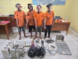 Bobol Aset PHR, 4 Pelaku Curat Diciduk Polsek Tapung