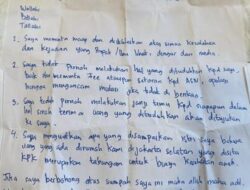 Pengungkapan Sumpah Bertandatangan Gubernur Riau (Berhalangan Sementara) Abdul Wahid