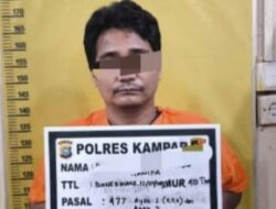 Satreskrim Polres Kampar Tangkap Residivis Kasus Curat di Desa Pulau Lawas