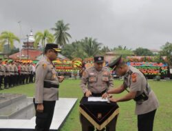 Kapolres Kampar Pimpin Sertijap Kapolsek Perhatian Raja