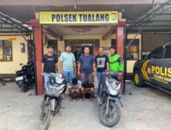 Polsek Tualang Amankan 2 Pelaku Curanmor di Masjid Nurul Hidayah