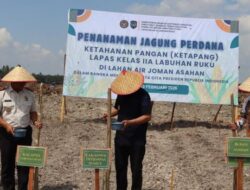 Kanwil Ditjenpas Sumut Tancap Gas Dukung Ketahanan Pangan Nasional, Tanam Jagung Perdana di Lahan Air Joman