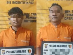 Sering Transaksi Narkoba, 2 Pelaku Ditangkap Polsek Tambang di Desa Rimbo Panjang
