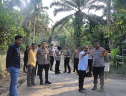 Kapolres Kampar Pantau Pembangunan Jembatan Lubuk Agung, Akses Masyarakat Segera Terbuka