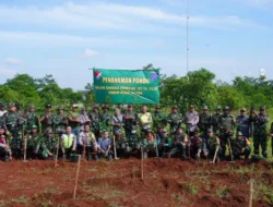 Melalui TMMD ke-127, Kodim 0508/Depok Ajak Warga Cimanggis Peduli Lingkungan Lewat Penanaman Pohon