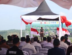 Pemulihan Kawasan TNTN, Menteri Kehutanan RI Tanam Pohon Simbolis di Pelalawan