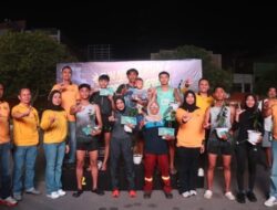 Diikuti 48 Peserta, Fun Night Run Go Green Polres Dumai Berlangsung Aman