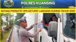 Ops Ketupat LK 2026, Satgas Preemtif Polres Kuansing Sosialisasikan Keselamatan Berlalu Lintas