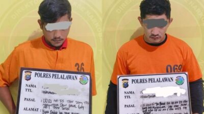Satresnarkoba Polres Pelalawan Berhasil Menangkap 2 Pelaku Narkoba di Kuala Panduk