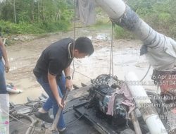 Polres Kuansing Tertibkan Aktivitas PETI di Kuantan Tengah, 3 Rakit Dimusnahkan