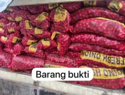 Polsek Teluk Meranti Bersama Satreskrim Polres Pelalawan Gagalkan Penyelundupan 887 Karung Bawang Ilegal di Teluk Meranti