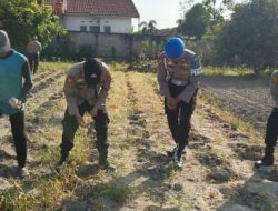 Program Polisi Cinta Petani di Kawasan Pelabuhan Pekanbaru Perkuat Ketahanan Pangan