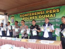 Polres Dumai Gelar Press Release Pengungkapan 25,8 KS Sabu, 3 Tersangka Diamankan