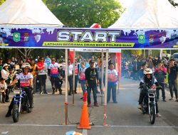 Tekan Aksi Bali, Polres Siak Bersama Drag Bike Gelar Latihan di Sirkuit Non Permanen Panglima Gimbam