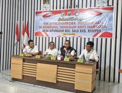 Ditresnarkoba Polda Riau Melaksanakan Supervisi Kampung Tangguh Anti Narkoba di Desa Sipungguk