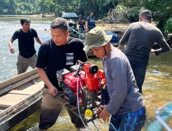 Sita Peralatan PETI, Polsek Kampar Kiri Temukan 3 Rakit Tambang di Sungai Subayang