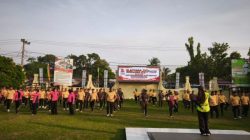 Dalam Rangka Hari Bhayangkara ke-80, Polres Kampar Bersama Kodim 0313/KPR dan Yonif 132/BS Gelar Olahraga Bersama 