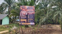 Polsek Bangko Pusako Pasang Spanduk Imbauan Kapolres Rohil, Ajak Masyarakat Bersama Cegah Karhutla