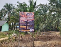 Polsek Bangko Pusako Pasang Spanduk Imbauan Kapolres Rohil, Ajak Masyarakat Bersama Cegah Karhutla