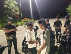 Antisipasi Balap Liar, Sajam dan Premanisme, Tim Raga Polres Kuansing Laksanakan Patroli Malam