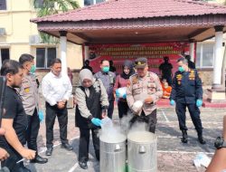 Selamatkan Lebih dari 155 Ribu Jiwa, Polres Dumai Musnahkan 30,80 KG Sabu Jaringan Internasional