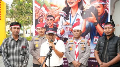 Satukan Semangat Merah Putih, Ditbinmas dan Bid Humas Polda Riau Serta Insan Pers Peringati HUT RI ke-81