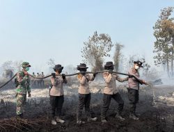 Dari Padamkan Api di Rohil Hingga Bagi Masker di Pelalawan, Ini Peran Polwan Polda Riau Tangani Karhutla