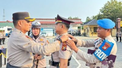 Kapolres Inhu Pimpin Sertijab Kasat Lantas, Ini Penggantinya